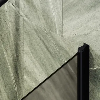 Шторка на ванну MaybahGlass MGV-617-6 70см чёрный